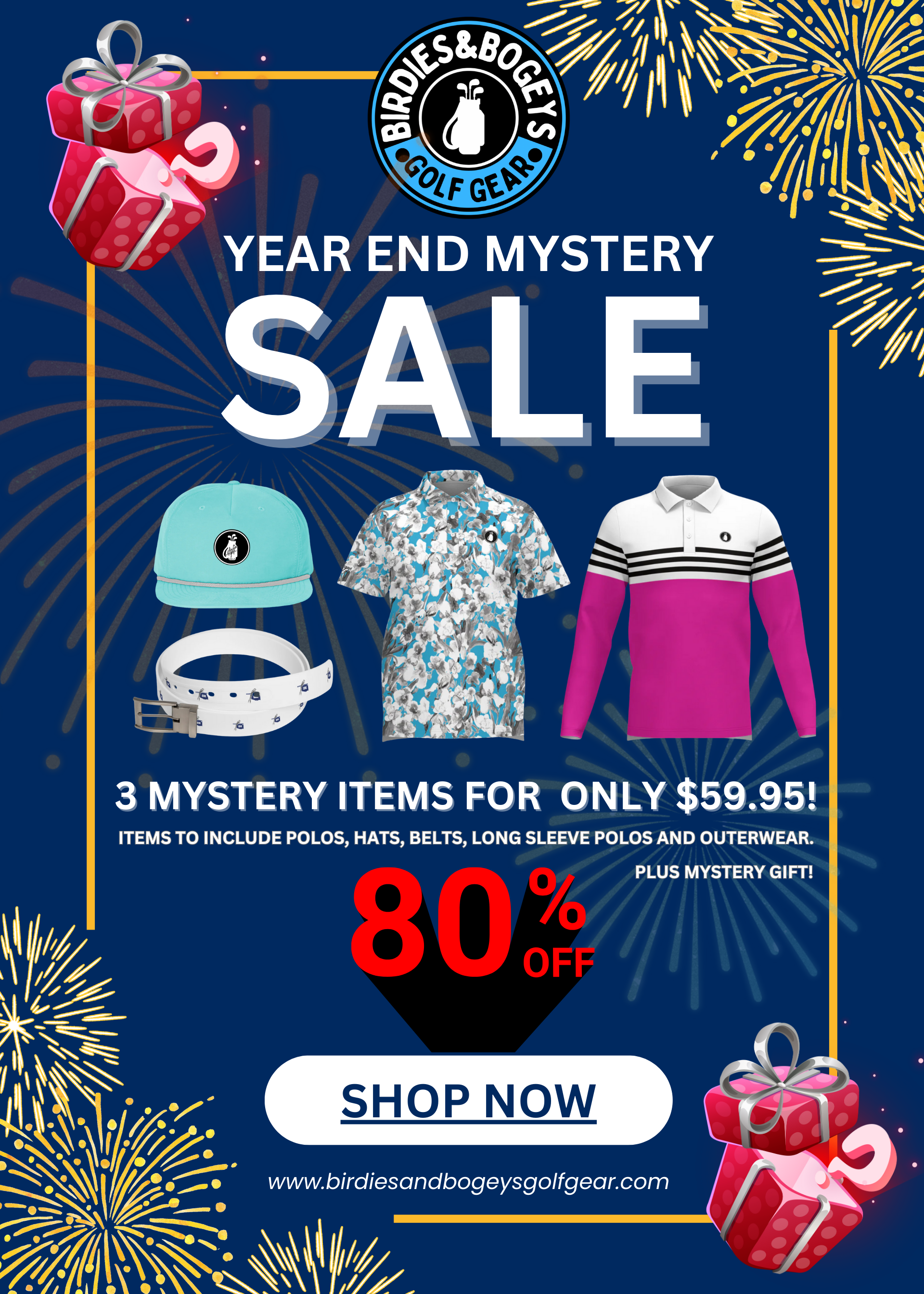 Year end Special Sale (3 for $59.95!)