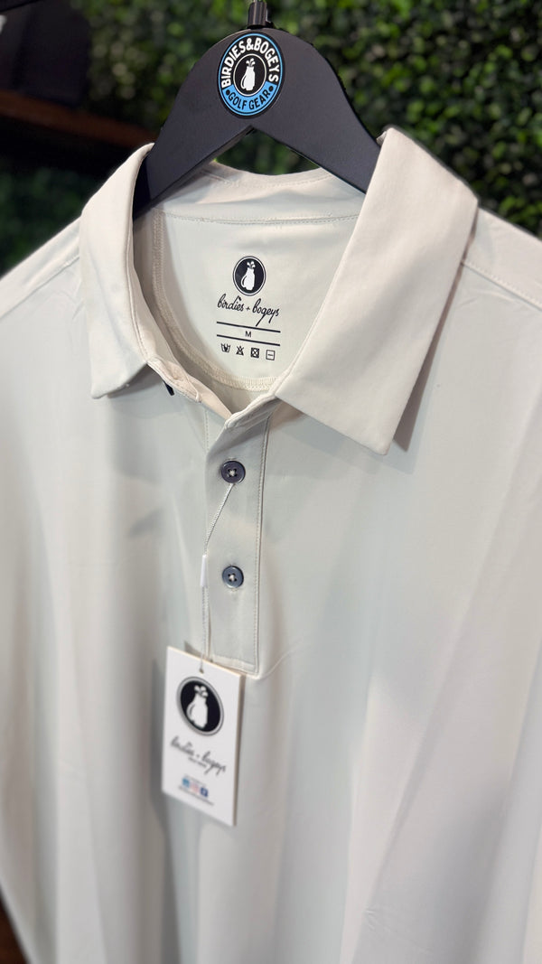 Mens Light Gray Golf Polo