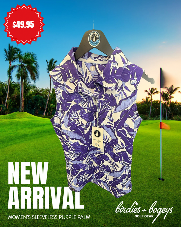 Women's Purple sleeveless polo shirt
